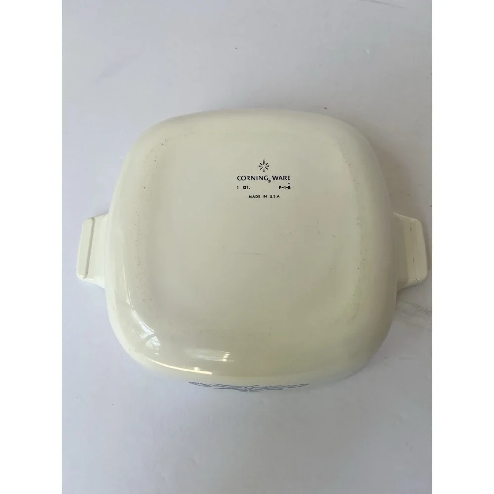 Vintage Corning Ware Blue Cornflower P-1-B 1 Qt & P-1‎ 3/4-B 1 3/4 Qt No Lids